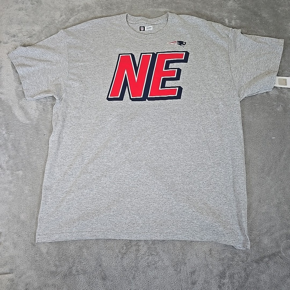 New England‎ Patriots Shirt Mens XL Gray NFL Team Apparel Graphic Sportswear